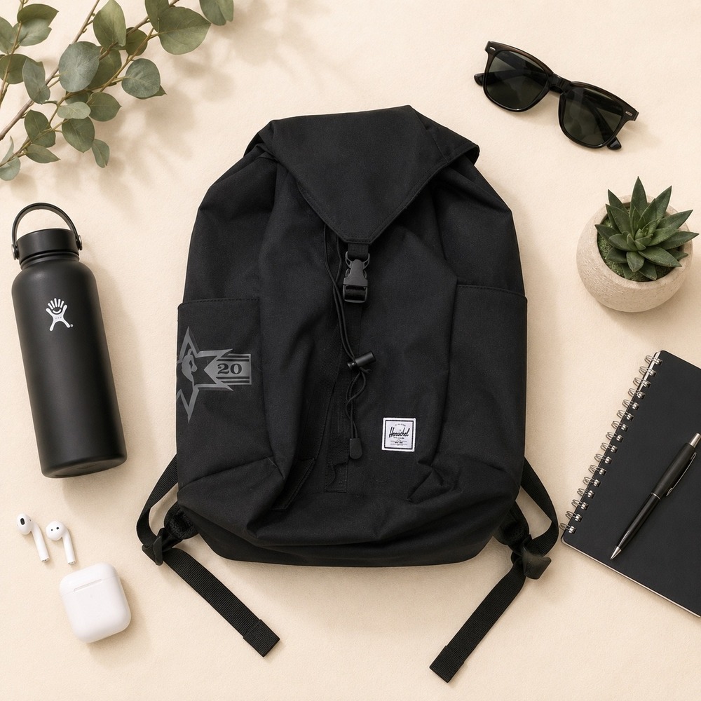 Herschel NBA All Star 2020 Backpack Black Drawstring Flap Top